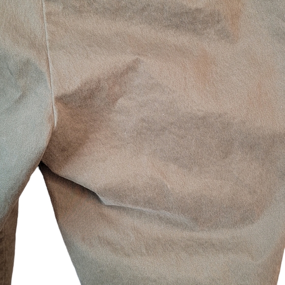 Scripted Olive Green Cropped Boho Ruffled Flair Leg Trouser Pants Size 8 - Picture 8 of 14